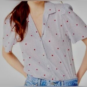 Draper James NWOT Striped Bodysuit